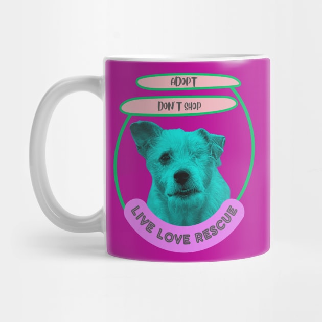 Rescue, adopt don't shop, oney eyed rescue dog by happygreen